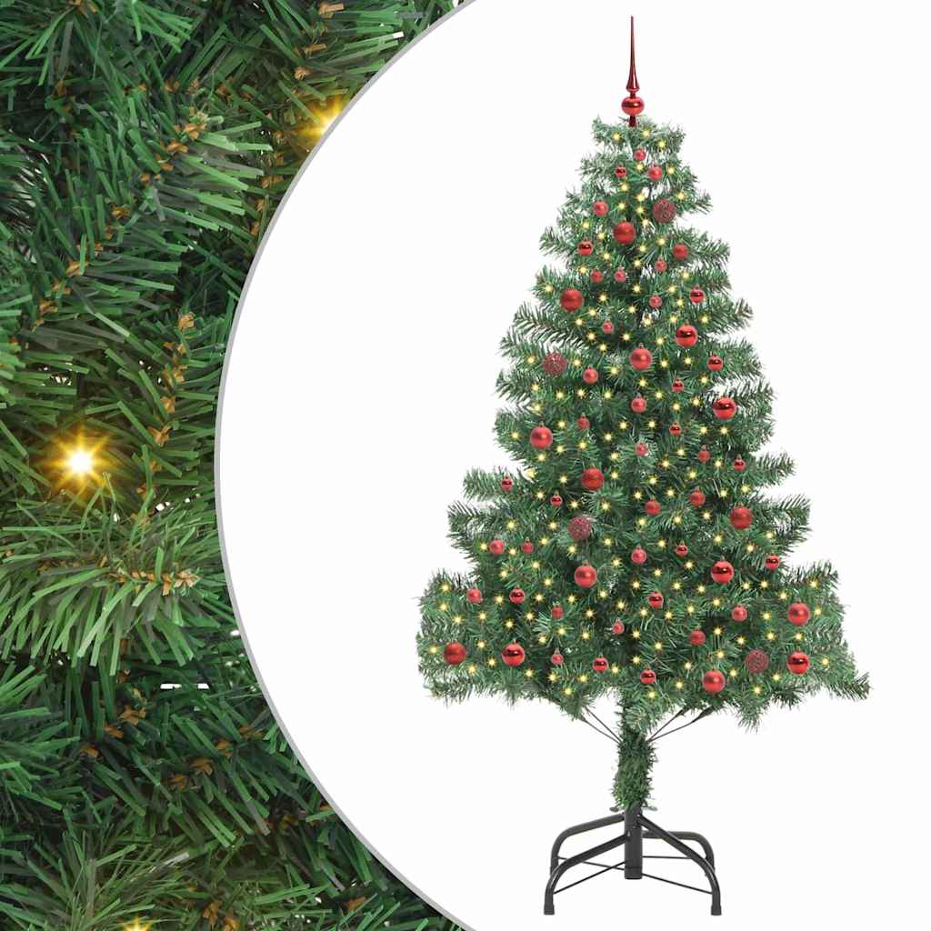 Juletre med 300 LED med stativ grønn 210 cm PVC