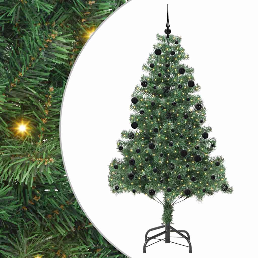 Juletre med 300 LED med stativ grønn 210 cm PVC