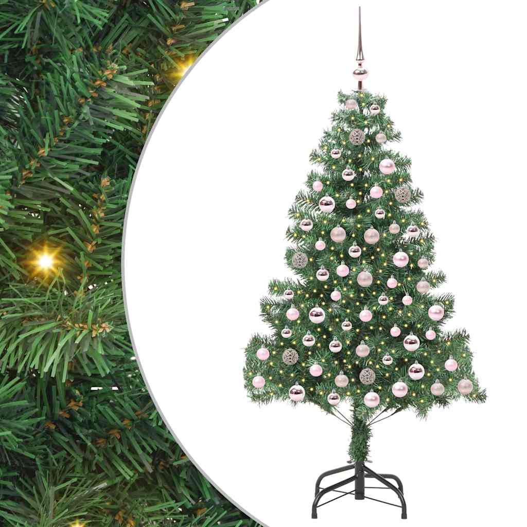 Juletre med 300 LED med stativ grønn 210 cm PVC