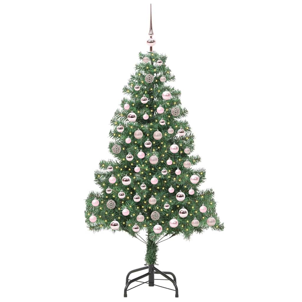 Juletre med 300 LED med stativ grønn 210 cm PVC