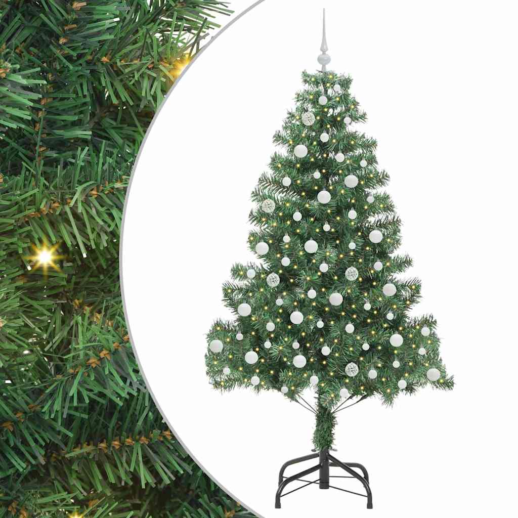 Juletre med 300 LED med stativ grønn 210 cm PVC