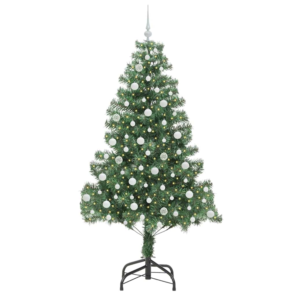 Juletre med 300 LED med stativ grønn 210 cm PVC