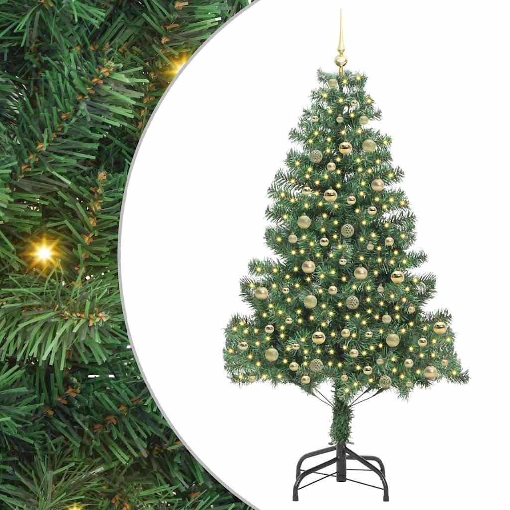Juletre med 300 LED med stativ grønn 210 cm PVC
