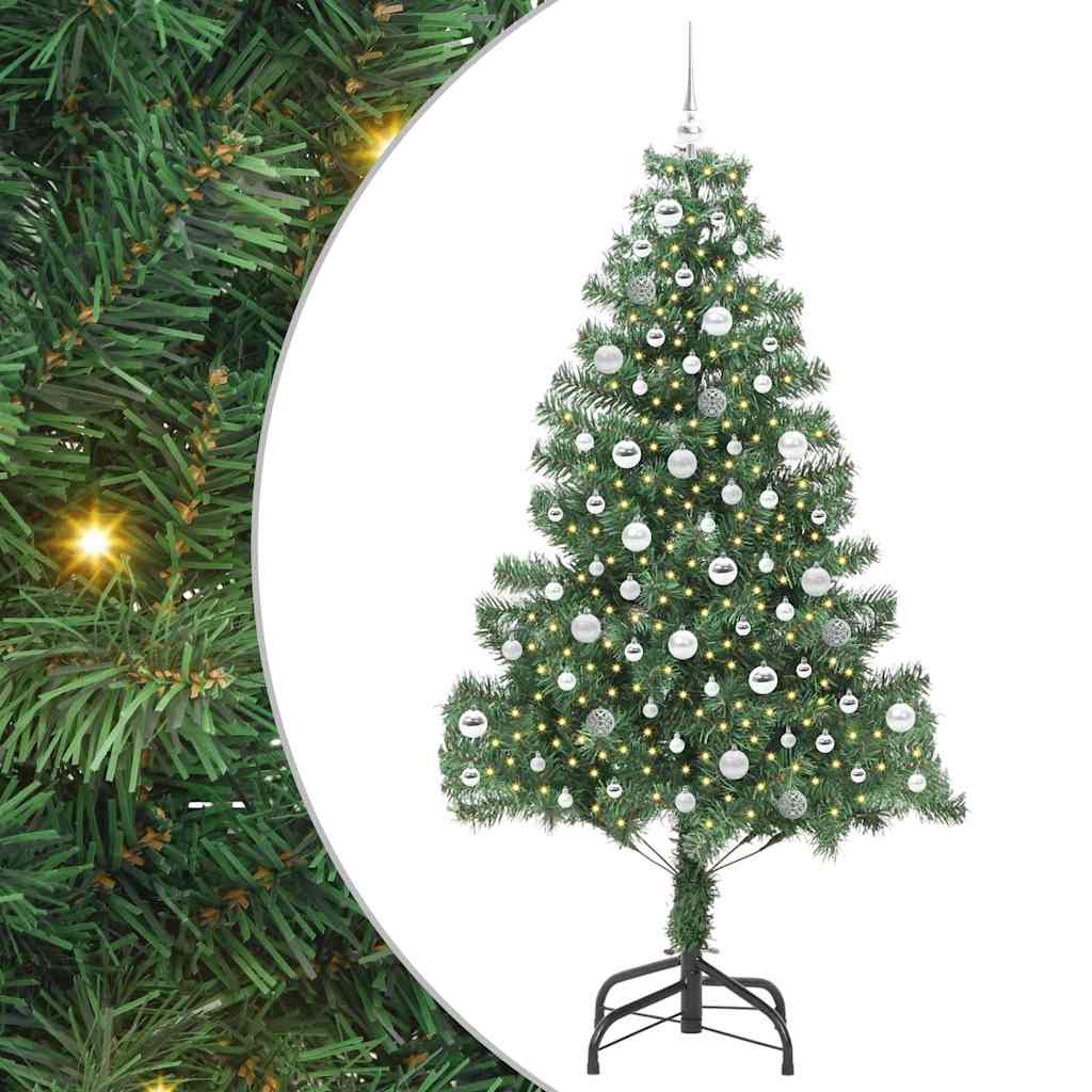 Juletre med 300 LED med stativ grønn 210 cm PVC