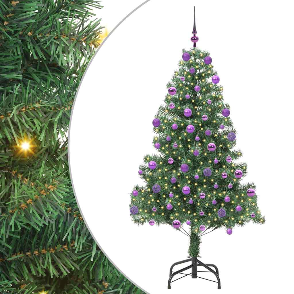 Juletre med 300 LED med stativ grønn 210 cm PVC