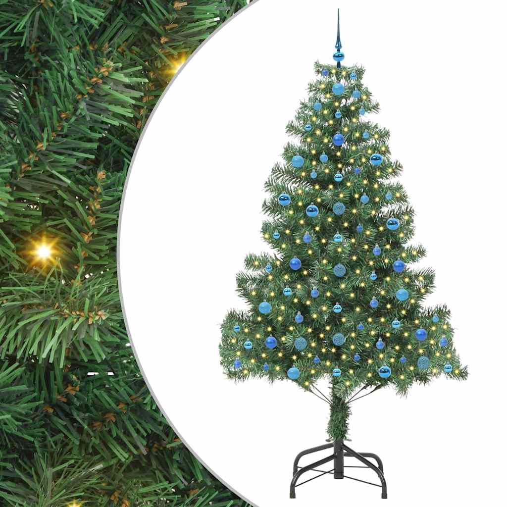 Juletre med 300 LED med stativ grønn 210 cm PVC