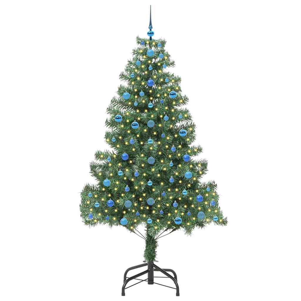 Juletre med 300 LED med stativ grønn 210 cm PVC