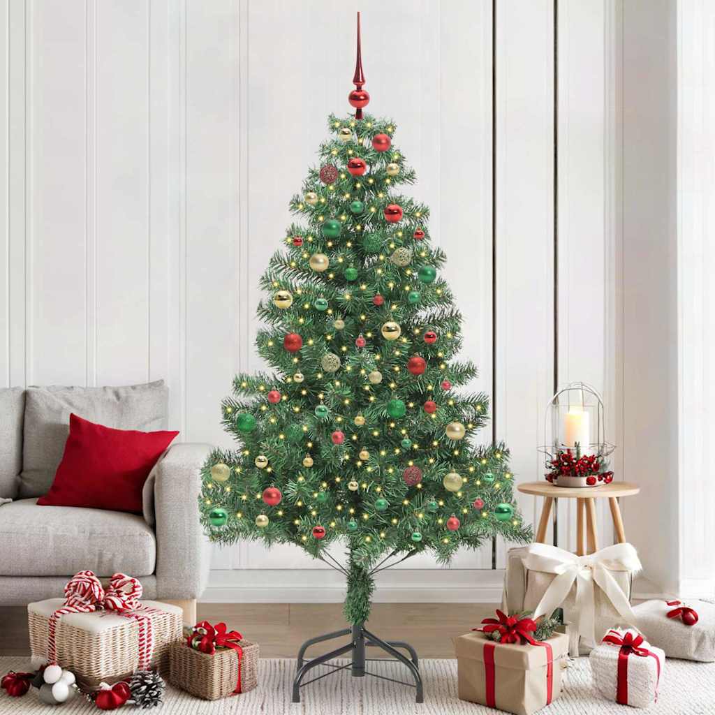 Juletre med 300 LED med stativ grønn 210 cm PVC