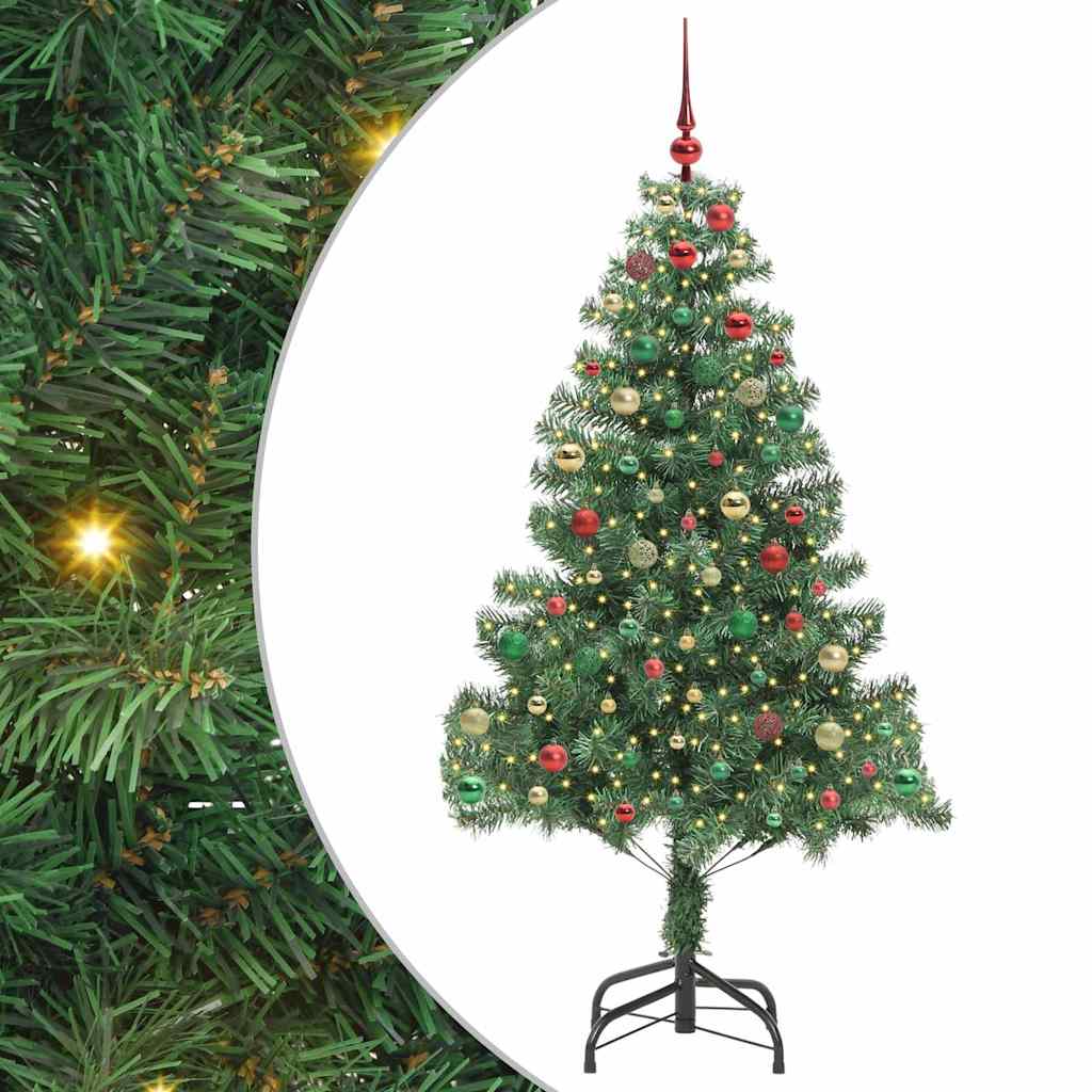 Juletre med 300 LED med stativ grønn 210 cm PVC
