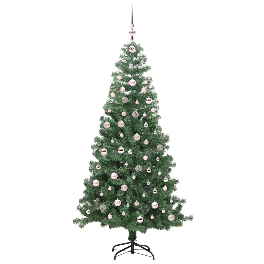 Juletre med 300 LED med stativ grønn 240 cm PVC