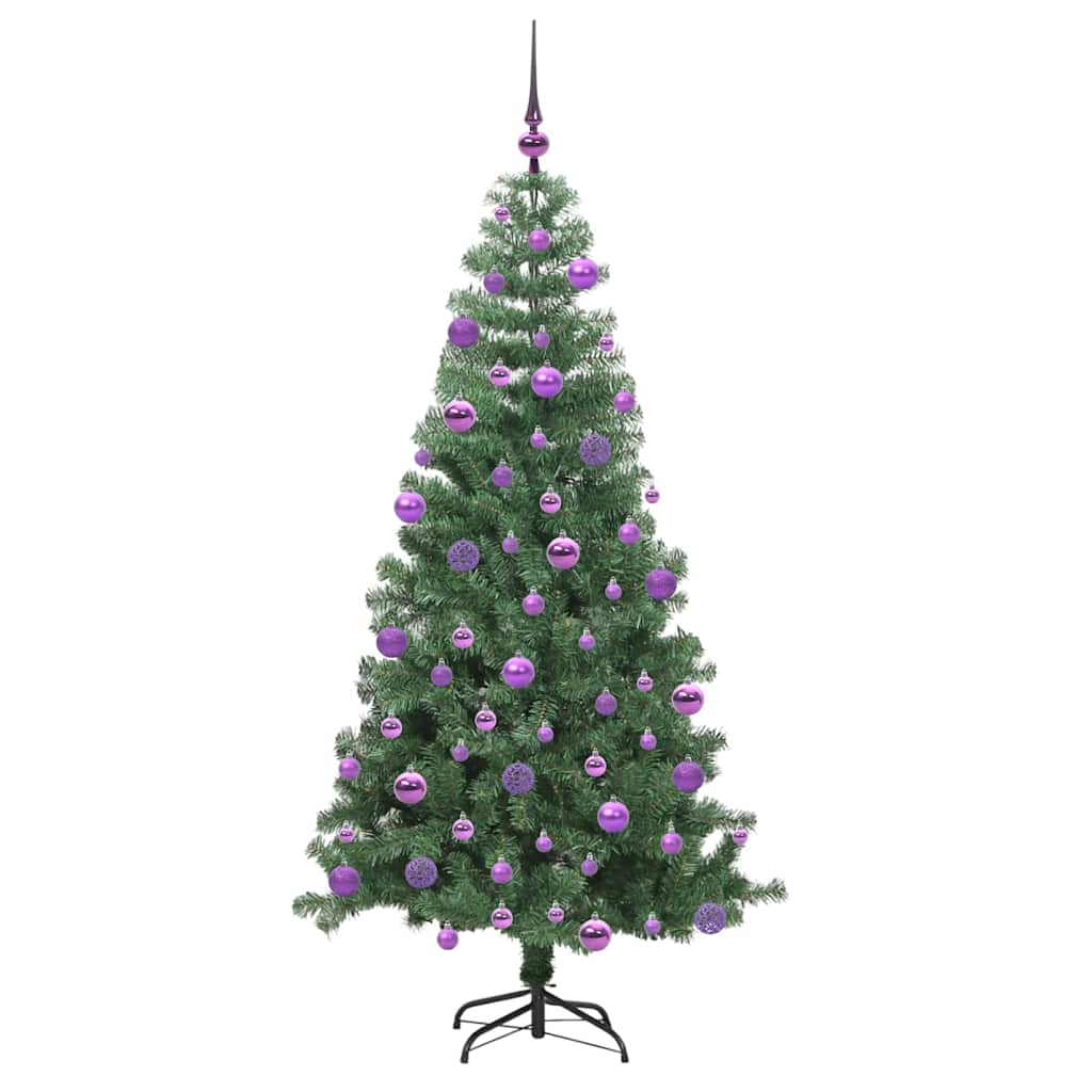 Juletre med 300 LED med stativ grønn 240 cm PVC