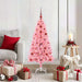 Juletre med 150 LED med stativ Rosa 120 cm PVC vidaXL