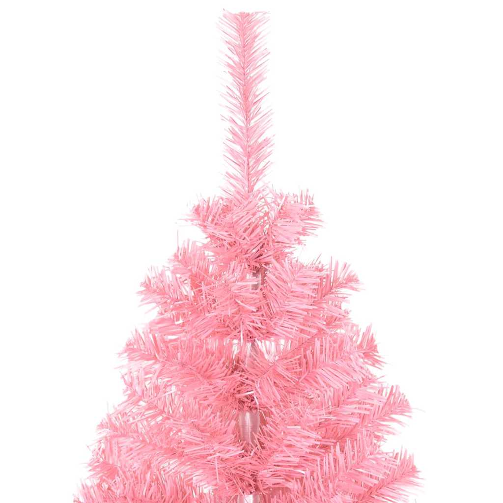Juletre med 150 LED med stativ Rosa 120 cm PVC vidaXL