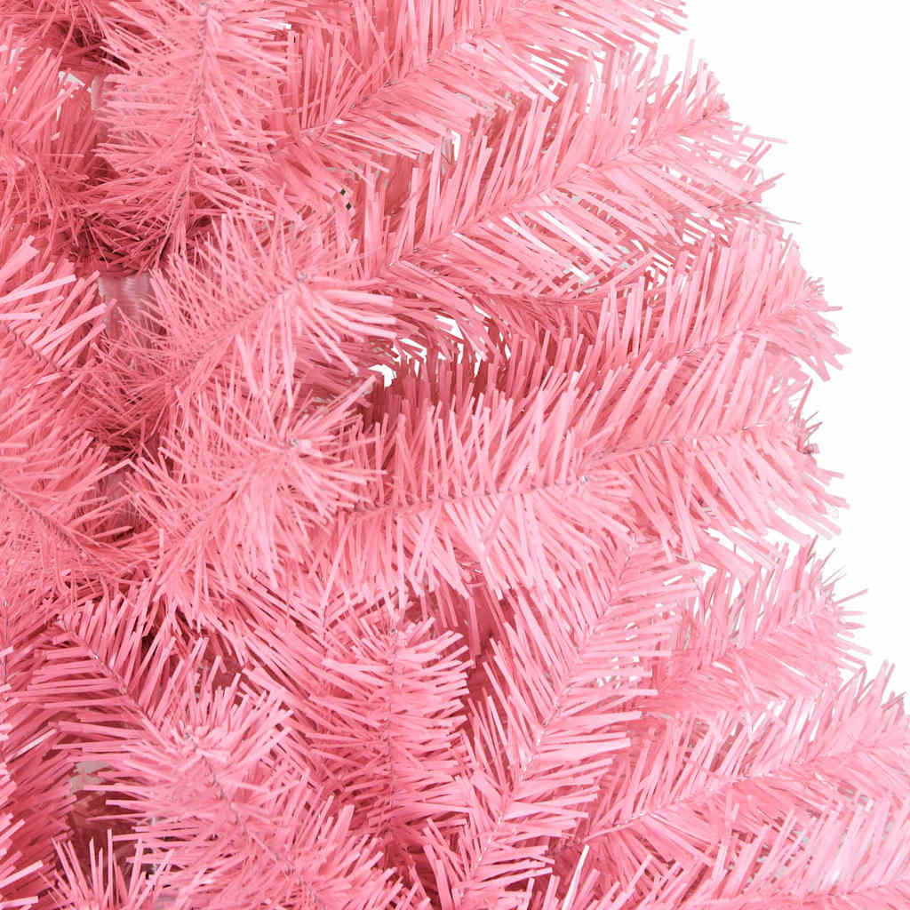 Juletre med 150 LED med stativ Rosa 120 cm PVC vidaXL