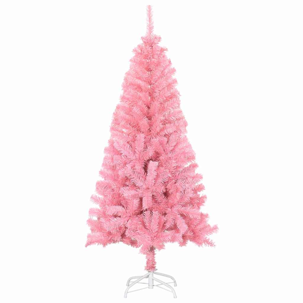 Juletre med 150 LED med stativ Rosa 120 cm PVC vidaXL