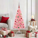 Juletre med 150 LED med stativ Rosa 120 cm PVC vidaXL