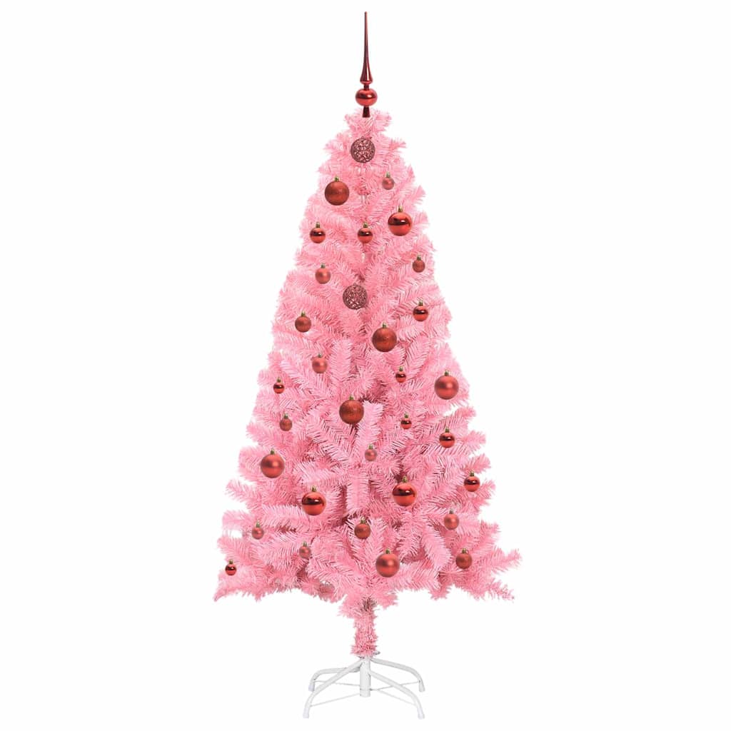 Juletre med 150 LED med stativ Rosa 150 cm PVC