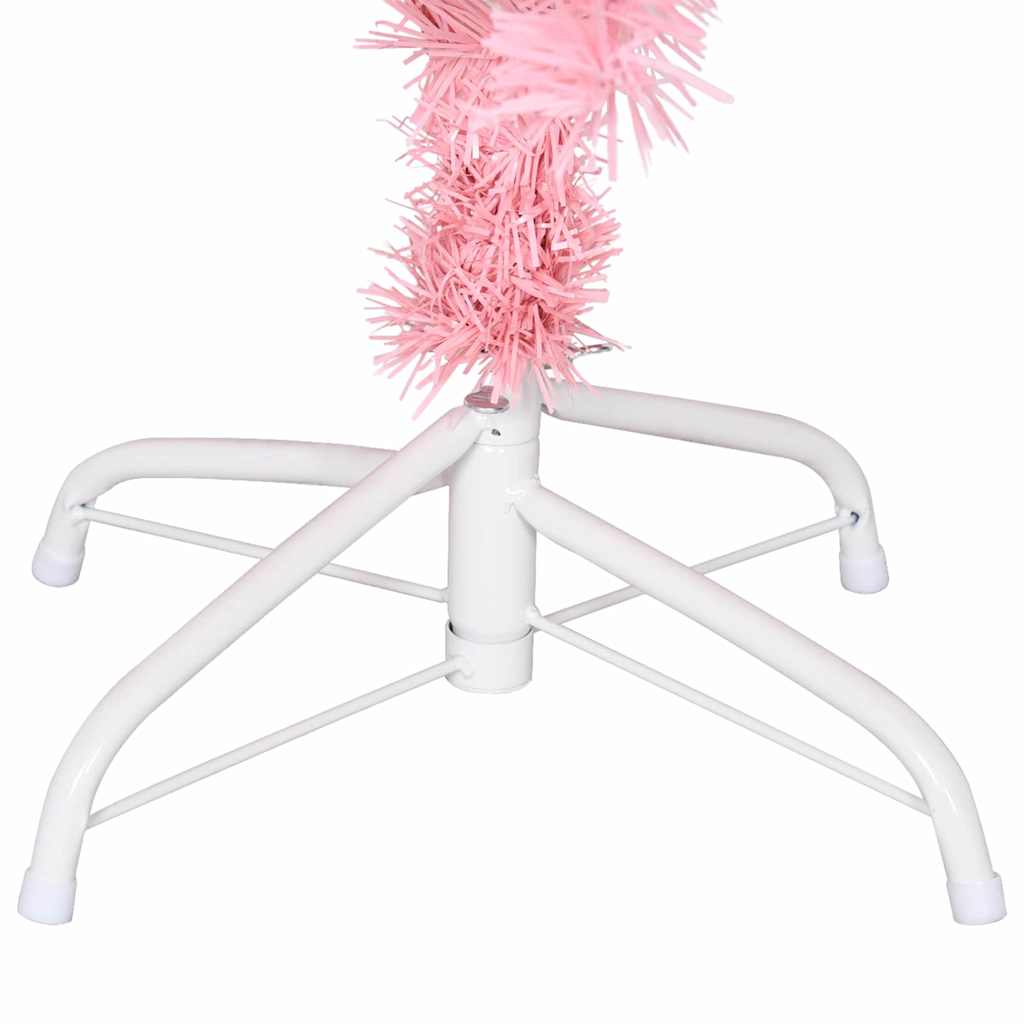 Juletre med 150 LED med stativ Rosa 150 cm PVC