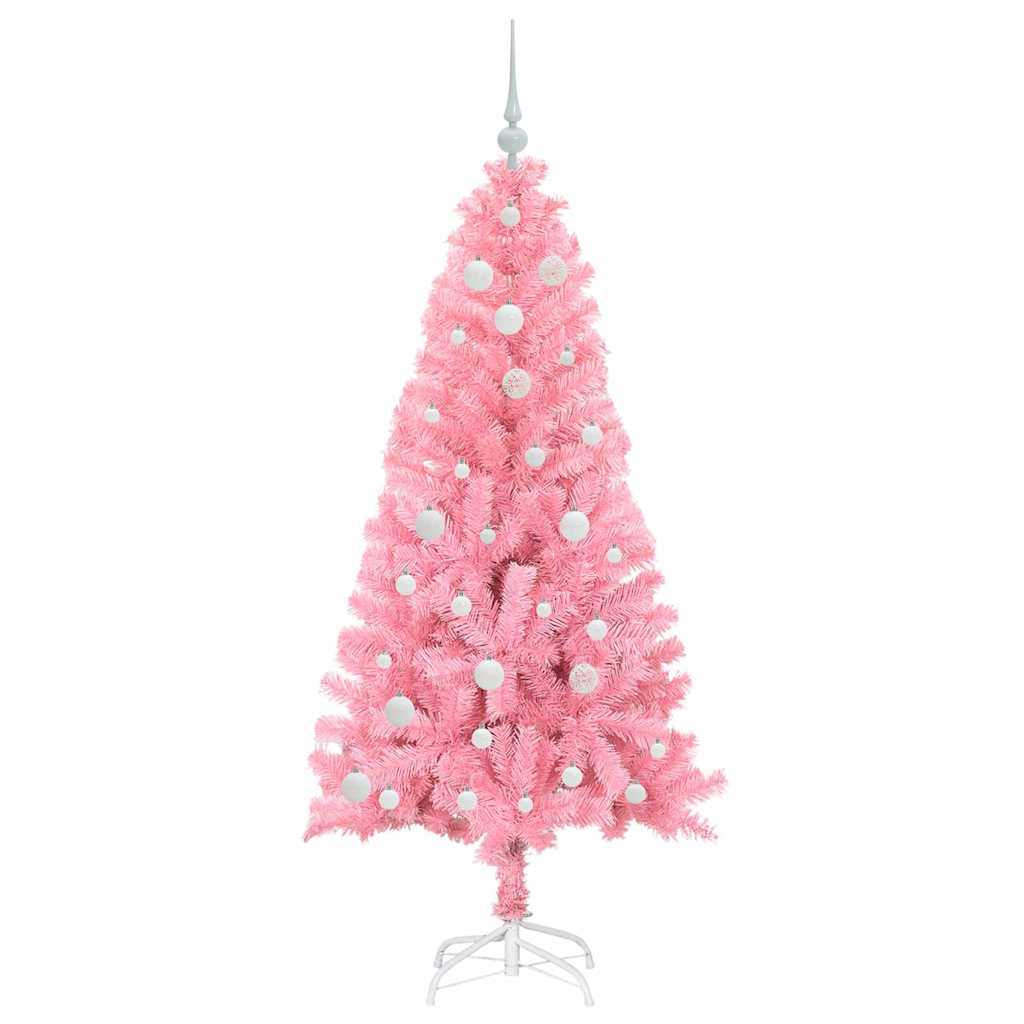 Juletre med 150 LED med stativ Rosa 150 cm PVC