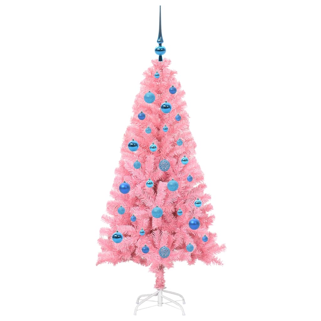 Juletre med 150 LED med stativ Rosa 150 cm PVC