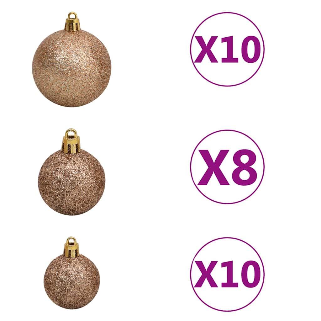 Juletre med 300 LED med stativ Rosa 180 cm PVC
