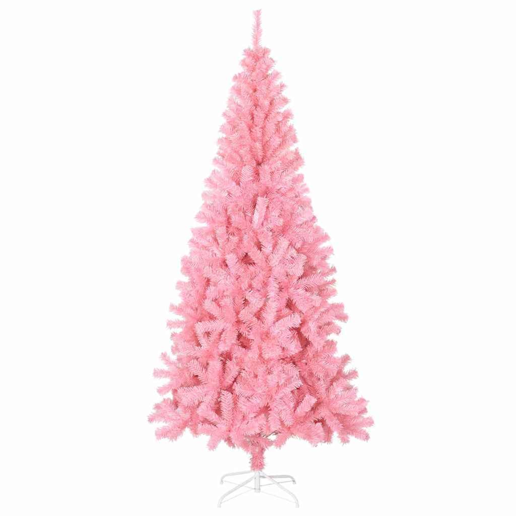 Juletre med 300 LED med stativ Rosa 180 cm PVC