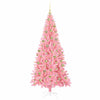 Juletre med 300 LED med stativ Rosa 210 cm PVC