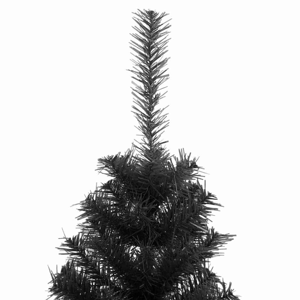 Juletre med 150 LED med stativ Svart 120 cm PVC vidaXL