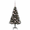 Juletre med 150 LED med stativ Svart 120 cm PVC