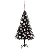 Juletre med 150 LED med stativ Svart 120 cm PVC