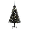 Juletre med 150 LED med stativ Svart 120 cm PVC