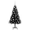 Juletre med 150 LED med stativ Svart 120 cm PVC