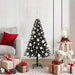 Juletre med 150 LED med stativ Svart 120 cm PVC vidaXL