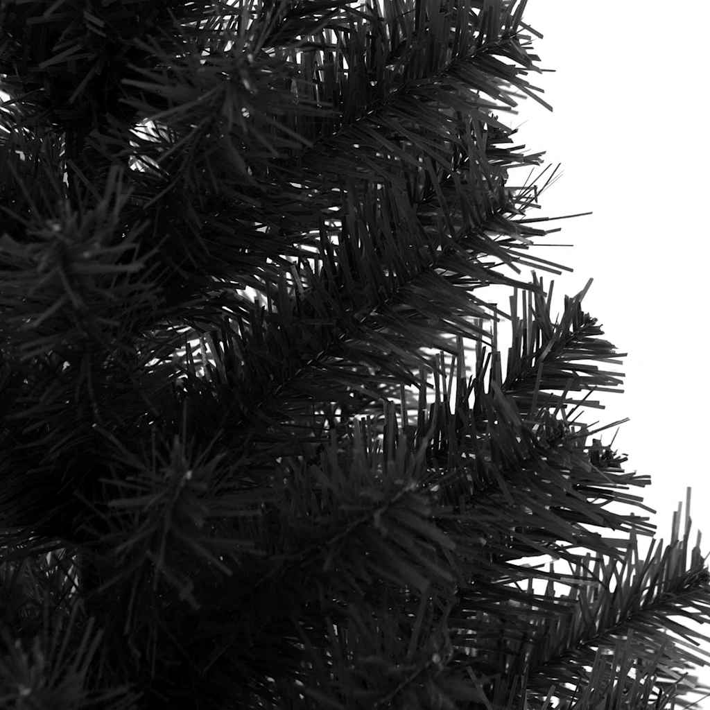 Juletre med 150 LED med stativ Svart 120 cm PVC vidaXL