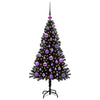 Juletre med 150 LED med stativ Svart 120 cm PVC