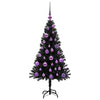 Juletre med 150 LED med stativ Svart 120 cm PVC