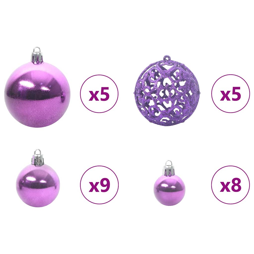 Juletre med 150 LED med stativ Svart 120 cm PVC vidaXL