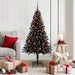 Juletre med 150 LED med stativ Svart 150 cm PVC