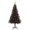 Juletre med 150 LED med stativ Svart 150 cm PVC