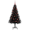 Juletre med 150 LED med stativ Svart 150 cm PVC