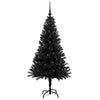 Juletre med 150 LED med stativ Svart 150 cm PVC