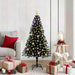 Juletre med 150 LED med stativ Svart 150 cm PVC