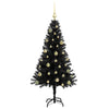 Juletre med 150 LED med stativ Svart 150 cm PVC