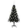 Juletre med 150 LED med stativ Svart 150 cm PVC