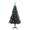Juletre med 150 LED med stativ Svart 150 cm PVC