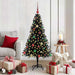 Juletre med 150 LED med stativ Svart 150 cm PVC