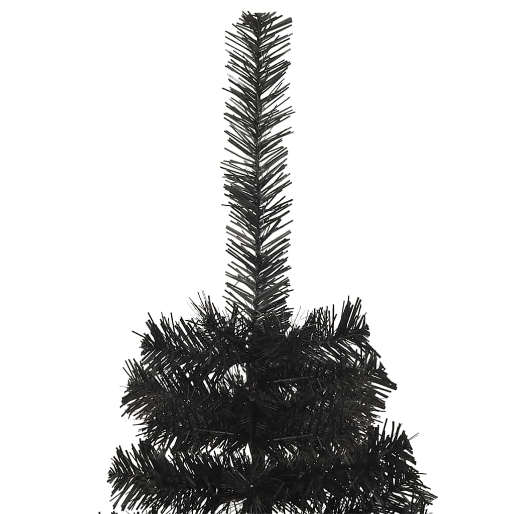 Juletre med 300 LED med stativ Svart 180 cm PVC
