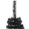 Juletre med 300 LED med stativ Svart 180 cm PVC