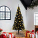 Juletre med 300 LED med stativ Svart 180 cm PVC