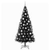Juletre med 300 LED med stativ Svart 180 cm PVC